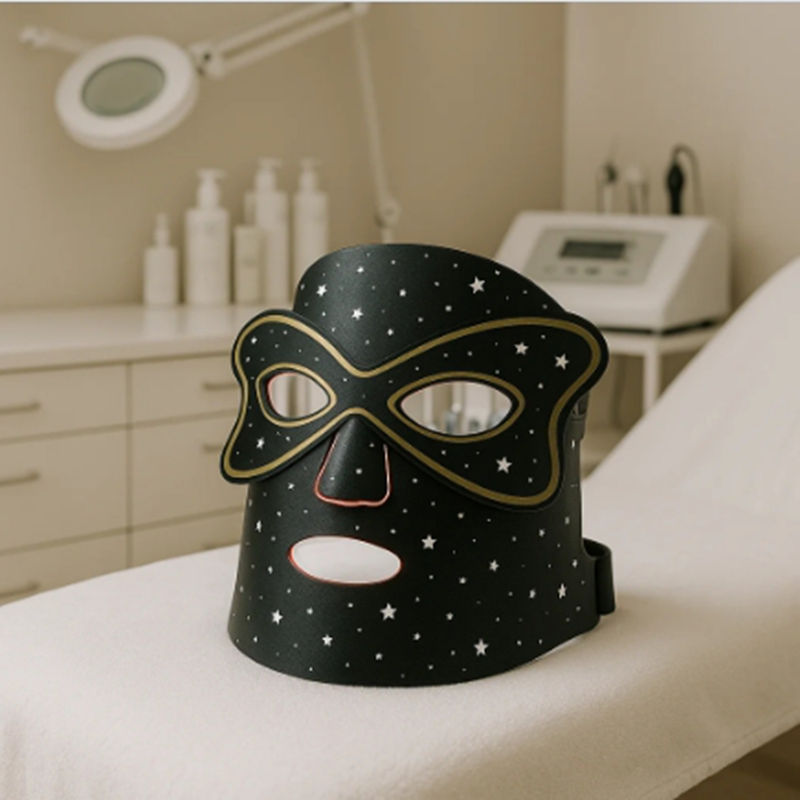 LED -ljus ansiktsmask bärbar rött ljusterapi