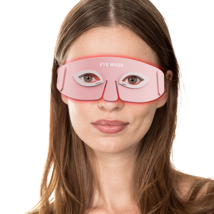 Bärbar rött ljusterapi vibrationsledt ögonmask